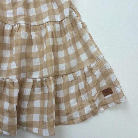 Girls Gingham Smocked Ruffle Dress - Picture 4 of 4